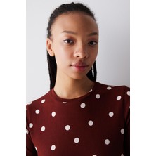 Penti Dotted Termal Kahverengi Pantolon Pijama Takımı
