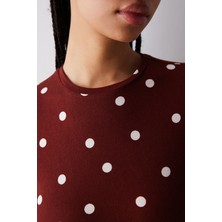 Penti Dotted Termal Kahverengi Pantolon Pijama Takımı