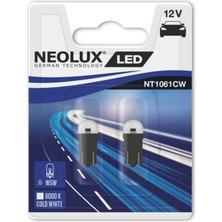 Neolux T10 6000K Beyaz LED Oto Park Plaka Ampulü, 2 Adet (T10)