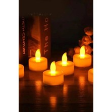 BYSHOME 10 Adet Sarı Işıklı LED Mum El Mumu Tealight Piller Dahil Kullanıma Hazır