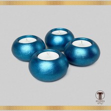Agossa Home 4'lü Tealight Mumluk • Deniz Mavisi