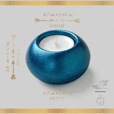 Agossa Home 4'lü Tealight Mumluk • Deniz Mavisi
