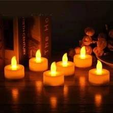 BYSHOME 8 Adet Sarı Işıklı LED Mum El Mumu Tealight Piller Dahil Kullanıma Hazır