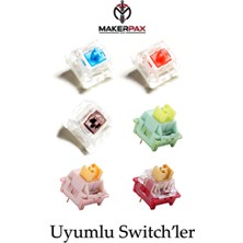 Makerpax Valorant Reyna Keycaps, Q-E-X-C Mekanik Klavye Tuşu