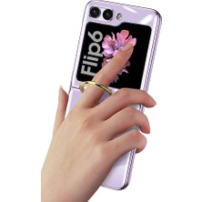 Novatis Galaxy Z Flip 6 Uyumlu 3D Kamera Korumalı Arkası Şeffaf Kenarları Renkli Sararmaz Darbe Emici Kılıf