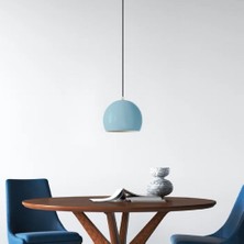 Riolight  Modern Mavi Cafeler,Odalar,Mutfak,Yatak Başı Için 1xe27 Tekli Metal Sarkıt Avize Çap:20cm