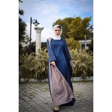 Harika Wear Abaya Lacivert Şoko Renklerinden Ferace