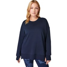 Sweaty Betty After Class Longline Kadın Mavi Sweatshirt
