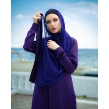 Harika Wear Şık Mor Ipek Abaya