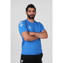 Hummel Armin Pamuklu Bisiklet Yaka Tişört Saks Mavi