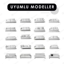 Bibaha Home 3 Kişilik Balpeteğı Desen Likralı Koltuk Örtüsü Cekyat Için Lastikli