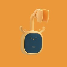 Xifu Shop C Mavi Sarı Geyik Stili Evrensel Ayarlanabilir Duş Başlığı Tutucu 360° Dönebilen Duş Başlığı Tutucu Delme Gerektirmeyen Duş Montaj Braketi Banyo Aksesuarları (Yurt Dışından)