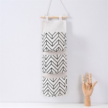 Xifu Shop C Bir Stil Kapı Arkası Askılık Depolama Çantası 3 Cebi Ev Yatak Odası Için Askılık Depolama Çantası (Yurt Dışından)
