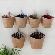 Xifu Shop C No.4 Tarzı M 12X12X17CM Keten Askılı Çantalar Elbise Dolabı Organizer Raf Banyo Kapı Duvar Askı Organizatörü (Yurt Dışından)