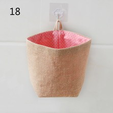 Xifu Shop C No.18 Tarzı S 9.5X9.5X13.5CM Keten Askılı Çantalar Elbise Dolabı Organizer Raf Banyo Kapı Duvar Askı Organizatörü (Yurt Dışından)