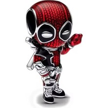 Ni Aksesuar Gümüş S925 Damgalı Marvel Deadpool Charm