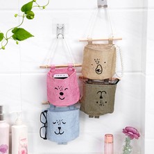 Xifu Shop C Çay Yeşili Tarzı Karikatür Desenli Tek Cebi Asılı Tip Saklama Dispenseri Asılı Saklama Çantaları Çok Renkli 15*16*7.5cm Ev Dekoru (Yurt Dışından)