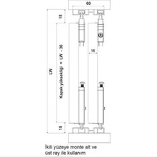 Yilwood Sürgülü Kapak Frenli Mekanizme Sistemi 180 cm Göre