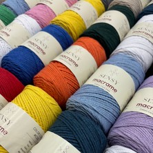Sensy Premium Koton Pamuk Makrome İpi 2mm Cotton Zincir Makrome Çanta İpi Supla İpi Koton İp