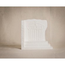 Zekk Atelye Antik Kabartmalı Beton Kitap Tutucu -Dekoratif Kitap Desteği