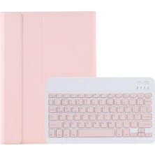 Microcase Lenovo Tab M10 TB328FU 10.1 Inch Tablet ile Uyumlu Bluetooth Klavyeli Standlı Kılıf - Bkk4 Pembe