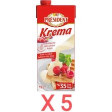 President Krema 1 Lt x 5 Adet