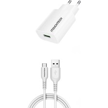 Itouchtech Şarj Cihazı Type-C USB (Başlık+Kablo Takım) Seyahat Şarjı 2.6A 12 Watt E14