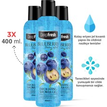 Deep Fresh Arındırıcı Duş Jeli Yaban Mersini 3 x 400 ml