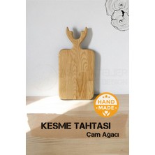 Asaf Atelier El Yapımı | Çam Ağacı | Ahşap Kesme & Sunum Tahtası |  37 x 18 cm