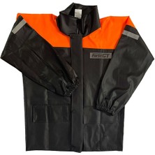 ForteGT 1134 Pvc Reflektörlü Yağmurluk Alt-Üst Takım (Siyah-Turuncu)