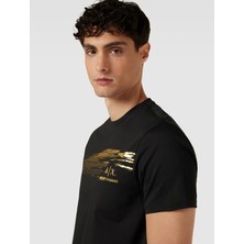 Armani Jeans Armani Ax Jeans Varak Baskılı T-Shirt