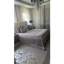 Tly Home Textiles Yatak Örtüsü Saray Model 4  Gri