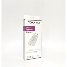 Itouchtech Şarj Cihazı Type-C-Usb (Başlık+Kablo Takım) Seyahat Şarj 2.1A 12 Watt  E11