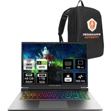 Casper Excalibur Intel Core I9 13900HX 48GB 1tb RTX4070/8GB 16" Qhd 165Hz Fdos Taşınabilir Bilgisayar G911.1390-EX70X-C & Per4 Çanta G9111390EX70XCP328