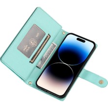 Manyi Mall IPhone 14 Pro Bilek Kayışı Cüzdan Bölmesi Kart Yuvaları Için Flip Case (Yurt Dışından)