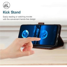 Manyi Mall Xiaomi 11T/11T Pro Kickstand Saf Renk Pu Deri ile Flip Case (Yurt Dışından)