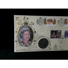 Ephemera Benham 1996 Ingiltere Guernsey Queen Elisabeth Iı 70. Doğum Günü Silver Jubilee Numiscover Paralı Limitli Zarf
