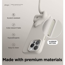 Elago Apple iPhone 15 Pro Max Uyumlu Silikon Magsafe Kılıf Siyah Lacivert Gri Krem Beyaz