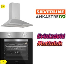 Silverline BO6501X01 - 2240 Conic 60 Inox 2 Li Ankastre Set