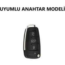 Alazpay Audi A7 A6 A5 A4 A3 A1 & 8p 8l B6 B7 B8 C5 C6 4f Tt Rs & Q3 Q5 Q7 Tpu Anahtar Kılıfı (1 Adet)