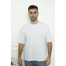 Tom John Erkek T-Shirt Siyah Beyaz Oval Kesim 2 Li Set Mıxcolor