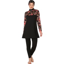 Fantasy Tam Kapalı Yarım Fermuarlı Likralı Tesettür Mayo 3403