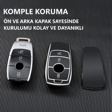 Alazpay Mercedes E C B Serisi C180 C200 W205 W213 E200 300 Uyumlu Anahtar Kılıfı (1 Adet)