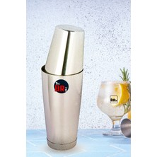 TheBRo 850 ml Paslanmaz Çelik Kokteyl Boston Shaker  Parlak Metal