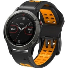Markacase Garmin Fenix 6 -6 Pro (22MM) Çift Sıralı Silikon Saat Kordonu
