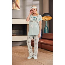 Mecit 5222 Turkuaz  Spor Hamile Lohusa Pijama Takımı