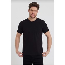 Beyaz Standart Kalıp Basic 5'Li Paket T-Shirt