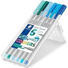 Staedtler Trıplus Üçgen Fineliner 0,3mm Okyanus 6'lı