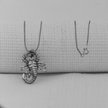 Takıhan Akrep Büyük Boy 925 Ayar Gümüş Erkek Kolye