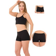 New Lilla 501 Basic Lazer Kesim Dikişsiz Kadın Boxer Külot